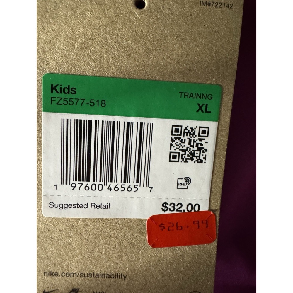 Nike Icon Clash Training Shorts Purple Orange Dri-Fit Standard Fit Girls XL‎ NWT - Picture 5 of 6